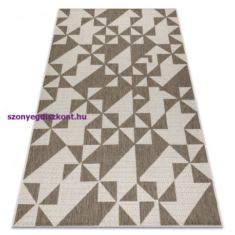 Fonott sizal floorlux szőnyeg 20489 pezsgő / taupe HÁROMSZÖGEK 160x230 cm