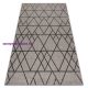Fonott sizal floorlux szőnyeg 20508 ezüst / fekete HÁROMSZÖGEK 160x230 cm