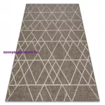 Kab. Fonott sizal floorlux szőnyeg 20508 taupe / pezsgő HÁROMSZÖGEK 140x200 cm