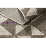 Kab. Fonott sizal floorlux szőnyeg 20489 pezsgő / taupe HÁROMSZÖGEK 60x110 cm