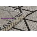 Kab. Fonott sizal floorlux szőnyeg 20508 ezüst / fekete HÁROMSZÖGEK 60x110 cm