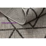 Kab. Fonott sizal floorlux szőnyeg 20508 ezüst / fekete HÁROMSZÖGEK 60x110 cm