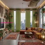 TRD. Kész függöny Cairo Voial Zöld 400x180cm