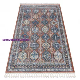   Kab. Modern szőnyeg BELLE BG60A sötétkék / bézs Rojt 140x190 cm