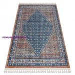 Kab. Modern szőnyeg BELLE BG58A sötétkék / bézs Rojt 160x220 cm
