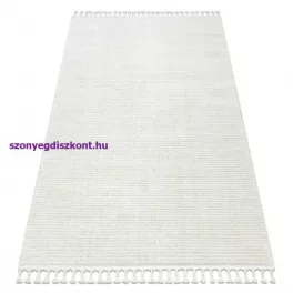   Kab. Szőnyeg SEVILLA PC00B csíkok fehér ehér Rojt BERBER shaggy 80x150 cm