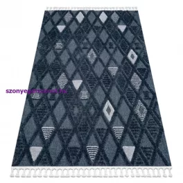   Kab. Szőnyeg SEVILLA Y499B gyémánt kék Rojt BERBER shaggy 120x170 cm