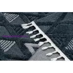 Kab. Szőnyeg SEVILLA Y499B gyémánt kék Rojt BERBER shaggy 160x220 cm