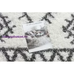 Kab. Szőnyeg BERBER UNION 3481 Cikcakk krém / szürke Rojt shaggy 140x190 cm