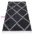 Kab. Szőnyeg BERBER UNION 3482 rácsozat szürke Rojt shaggy 140x190 cm