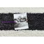 Kab. Szőnyeg BERBER UNION 4079 Csík szürke / krém Rojt shaggy 200x290 cm