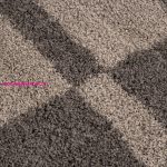 Ay. GALA 2505 120 x 120 cm taupe-barna shaggy szőnyeg - kör