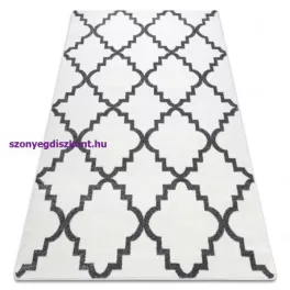   Kab. Sketch szőnyeg - F343 krém / szürke Lóhere Marokkói Trellis 120x170 cm