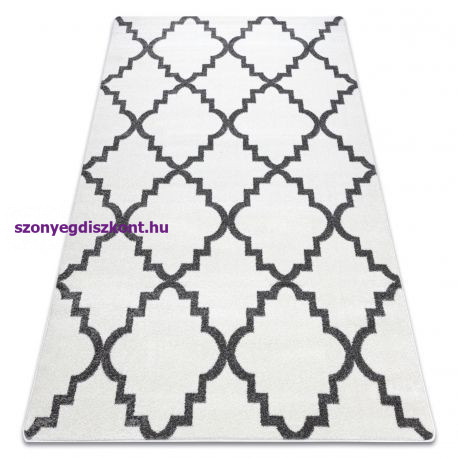 Sketch szőnyeg - F343 krém / szürke Lóhere Marokkói Trellis 180x270 cm