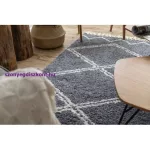 Kab. Szőnyeg BERBER ASILA B5970 szürke / fehér Rojt shaggy 200x290 cm