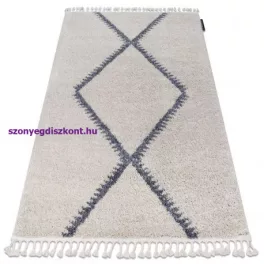   Kab. Szőnyeg BERBER meknes B5910 krém / szürke Rojt shaggy 160x220 cm