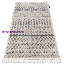   Kab. Szőnyeg BERBER AGADIR G0522 krém / szürke Rojt shaggy 160x220 cm