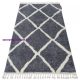 Szőnyeg BERBER CROSS B5950 szürke / fehér Rojt shaggy 120x170 cm