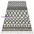 Kab. Szőnyeg BERBER SAFI N9040 fehér / fekete Rojt shaggy 120x170 cm