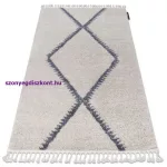 Kab. Szőnyeg BERBER meknes B5910 krém / szürke Rojt shaggy 80x150 cm
