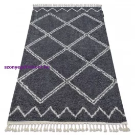   Kab. Szőnyeg BERBER ASILA B5970 szürke / fehér Rojt shaggy 80x150 cm