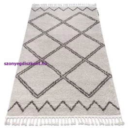   Kab. Szőnyeg BERBER ASILA B5970 krém / barna Rojt shaggy 80x150 cm