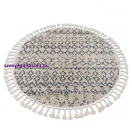  Kab. Szőnyeg BERBER AGADIR G0522 kör krém / szürke Rojt shaggy kör 160 cm