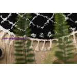 Kab. Szőnyeg BERBER ETHNIC G3802 kör fekete / fehér Rojt shaggy kör 160 cm