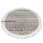 Kab. Szőnyeg BERBER AGADIR G0522 kör krém / szürke Rojt shaggy kör 120 cm