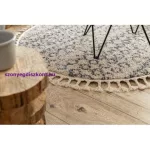 Kab. Szőnyeg BERBER AGADIR G0522 kör krém / szürke Rojt shaggy kör 120 cm
