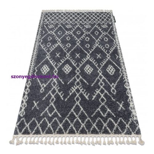 Szőnyeg BERBER TANGER B5940 szürke / fehér Rojt shaggy 140x190 cm