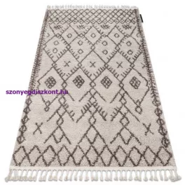   Kab. Szőnyeg BERBER TANGER B5940 bézs / barna Rojt shaggy 180x270 cm