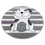 Kab. PETIT szőnyeg PUPPY KÖLYÖKKUTYA kör szürke kör 160 cm