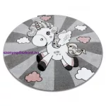 Kab. PETIT szőnyeg UNICORN EGYSZARVÚ kör szürke kör 160 cm