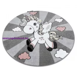   Kab. PETIT szőnyeg UNICORN EGYSZARVÚ kör szürke kör 160 cm