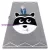 Kab. PETIT szőnyeg RACCOON MUKKI MOSÓMEDVE szürke 140x190 cm