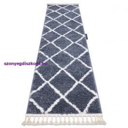 Kab. Szőnyeg, futószőnyeg BERBER CROSS szürke -60x250 cm