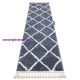 Szőnyeg, futószőnyeg BERBER CROSS szürke -60x250 cm