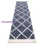 Kab. Szőnyeg, futószőnyeg BERBER CROSS szürke -70x250 cm