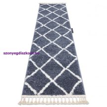 Szőnyeg, futószőnyeg BERBER CROSS szürke -70x250 cm