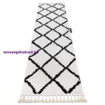 Kab. Szőnyeg, futószőnyeg BERBER CROSS fehér -70x250 cm