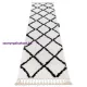 Kab. Szőnyeg, futószőnyeg BERBER CROSS fehér -70x250 cm