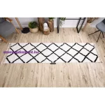 Kab. Szőnyeg, futószőnyeg BERBER CROSS fehér -80x300 cm