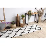 Kab. Szőnyeg, futószőnyeg BERBER CROSS fehér -80x300 cm