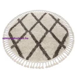 Kab. Szőnyeg BERBER TROIK krém Rojt shaggy kör 160 cm