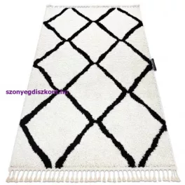 Kab. Szőnyeg BERBER CROSS fehér Rojt shaggy 180x270 cm
