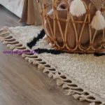 Kab. Szőnyeg BERBER CROSS fehér Rojt shaggy 200x290 cm