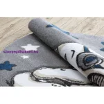 Kab. PETIT szőnyeg ELEPHANT ELEFÁNT CSILLAG kör szürke kör 160 cm