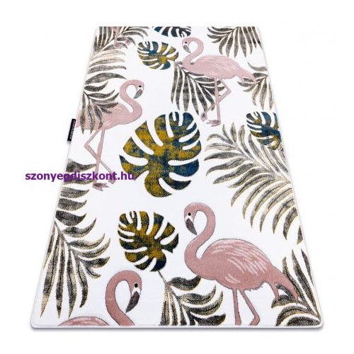 PETIT szőnyeg GARDEN Flamingók A MONSTERA LEVEL krém 160x220 cm