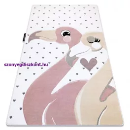   Kab. PETIT szőnyeg FLAMINGOS Flamingók szív krém 80x150 cm